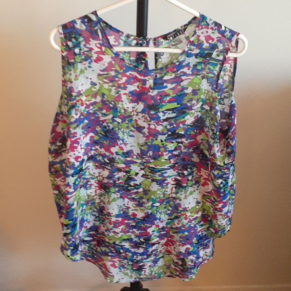 Black Label Colourful Patterned Tank Top - Women's Size Large
